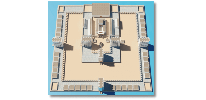 Tempelanlage in Hesekiel 3D