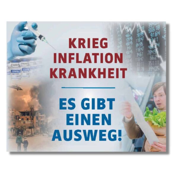 Krieg Inflation Krankheit Flyer